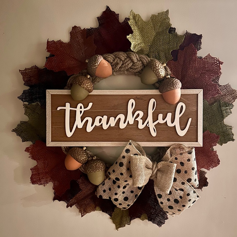 Handmade fall wreath